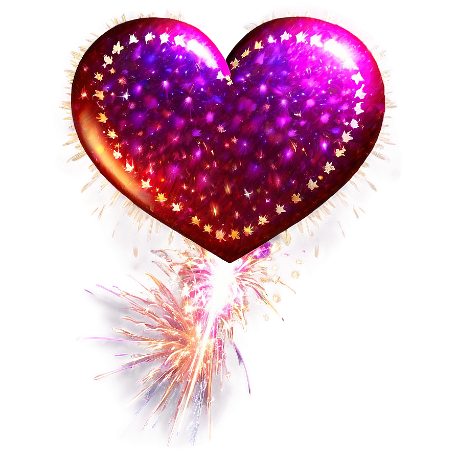 Heart Firework Overlay Png Ixf64 PNG Image