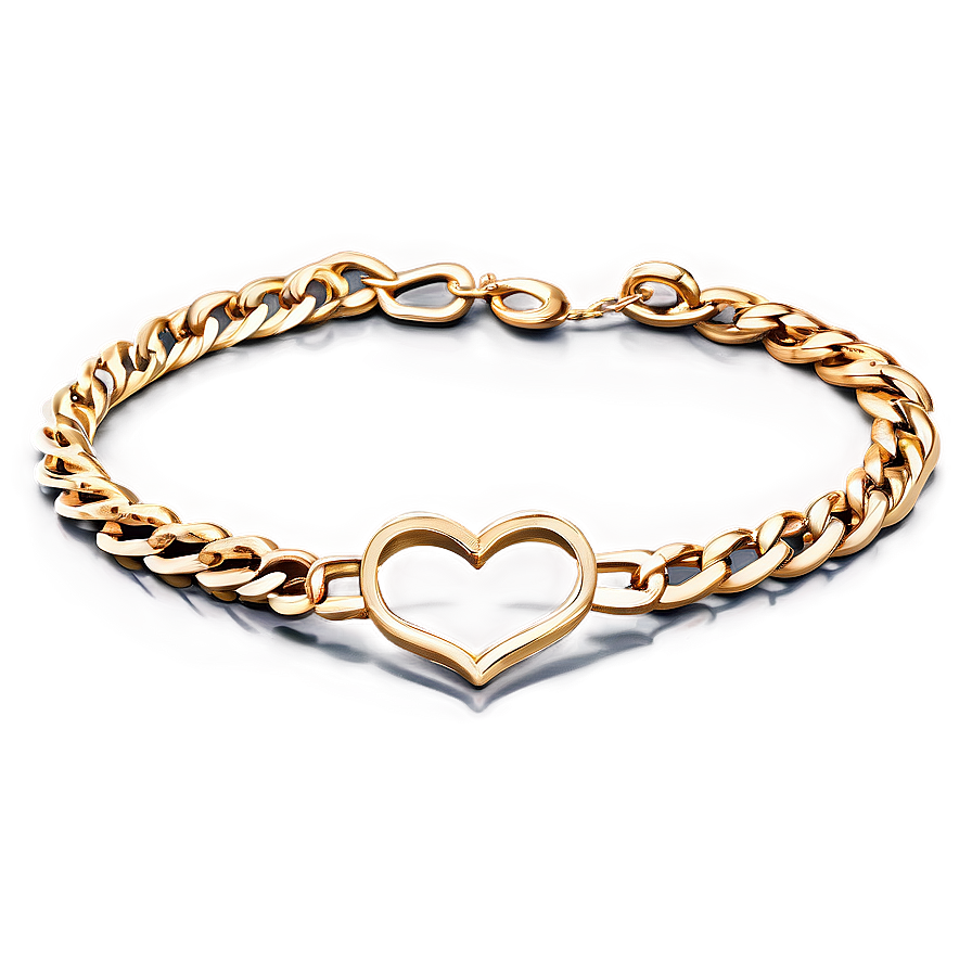 Heart Gold Bracelet Romance Png 06282024 PNG Image