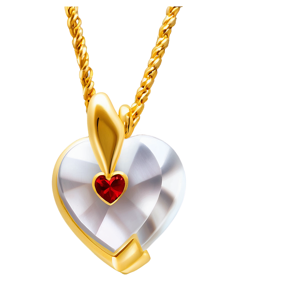 Heart Gold Necklace Png Xqp PNG Image