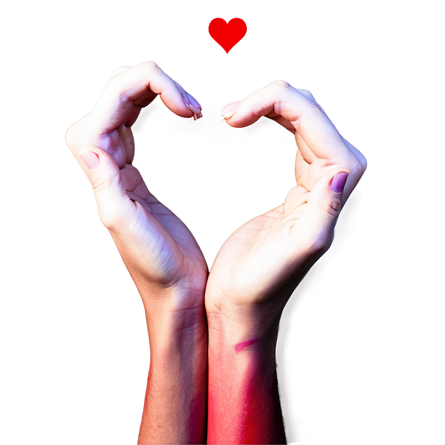 Heart Hands Sunset Png Yvw PNG Image