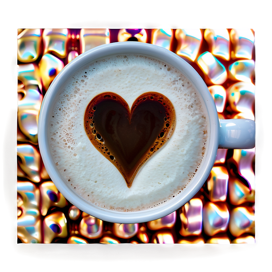 Heart In Coffee Foam Png 87 PNG Image