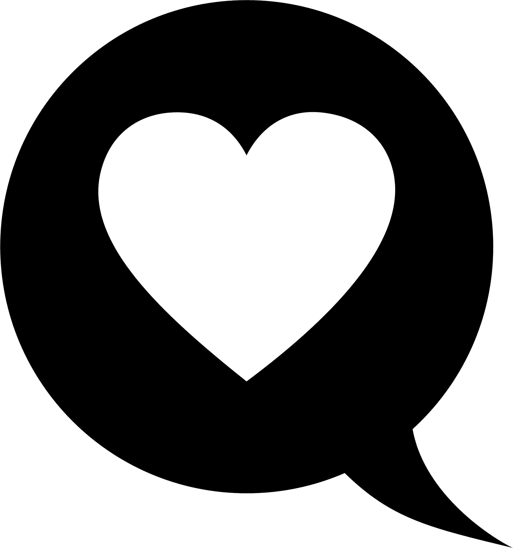 Heart In Speech Bubble Icon PNG Image