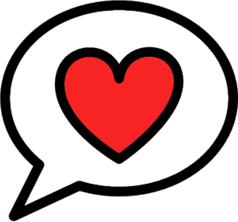 Heart In Speech Bubble Icon PNG Image