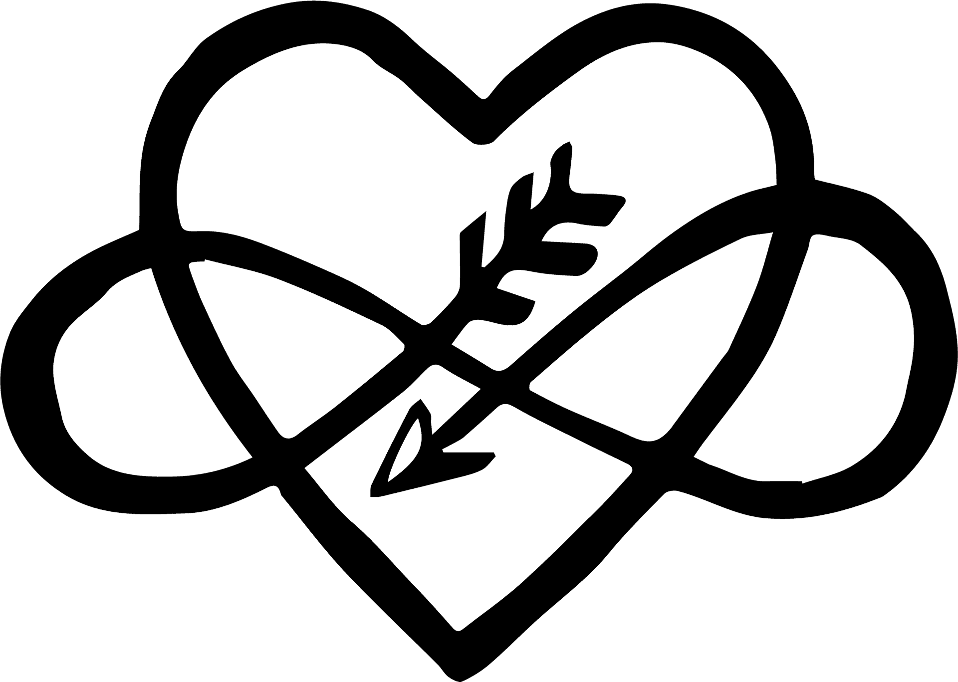 Heart Infinity Arrow Symbol PNG Image