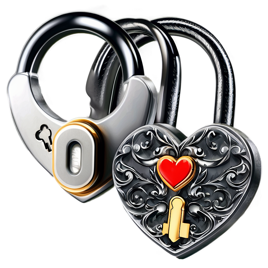 Heart Lock And Key Png B PNG Image