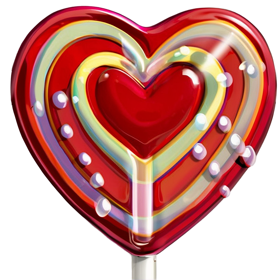 Heart Lollipop A PNG Image