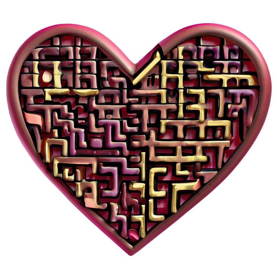 Heart Maze Puzzle Png D PNG Image