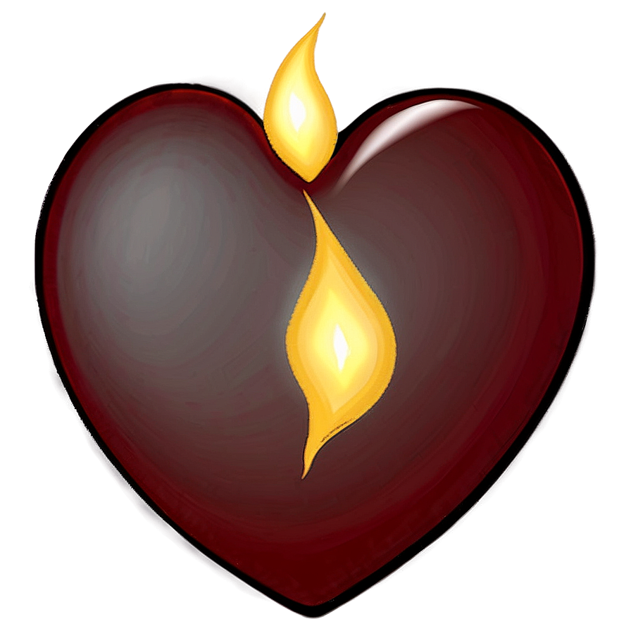 Heart On Fire Graphic Png D PNG Image