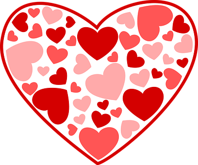 Heart Pattern Valentine Graphic PNG Image