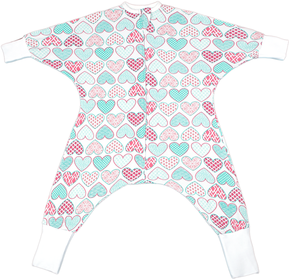 Heart Patterned Baby Onesie PNG Image