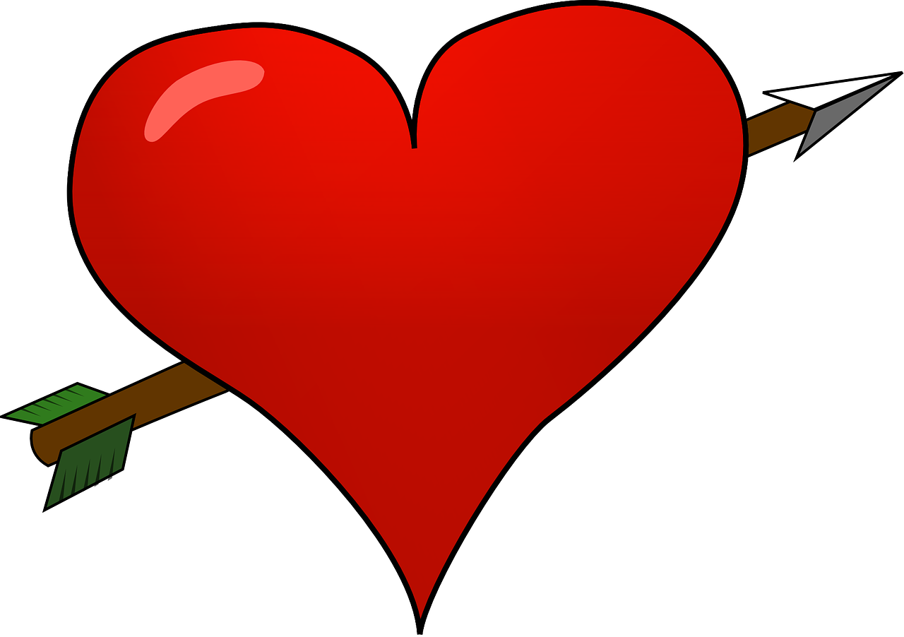 Heart Pierced By Arrow PNG Image