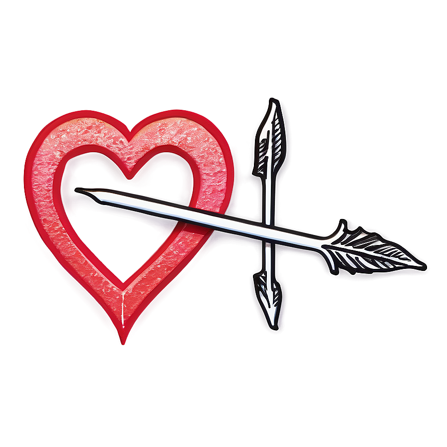 Heart Piercing Cupid Arrow Png 23 PNG Image