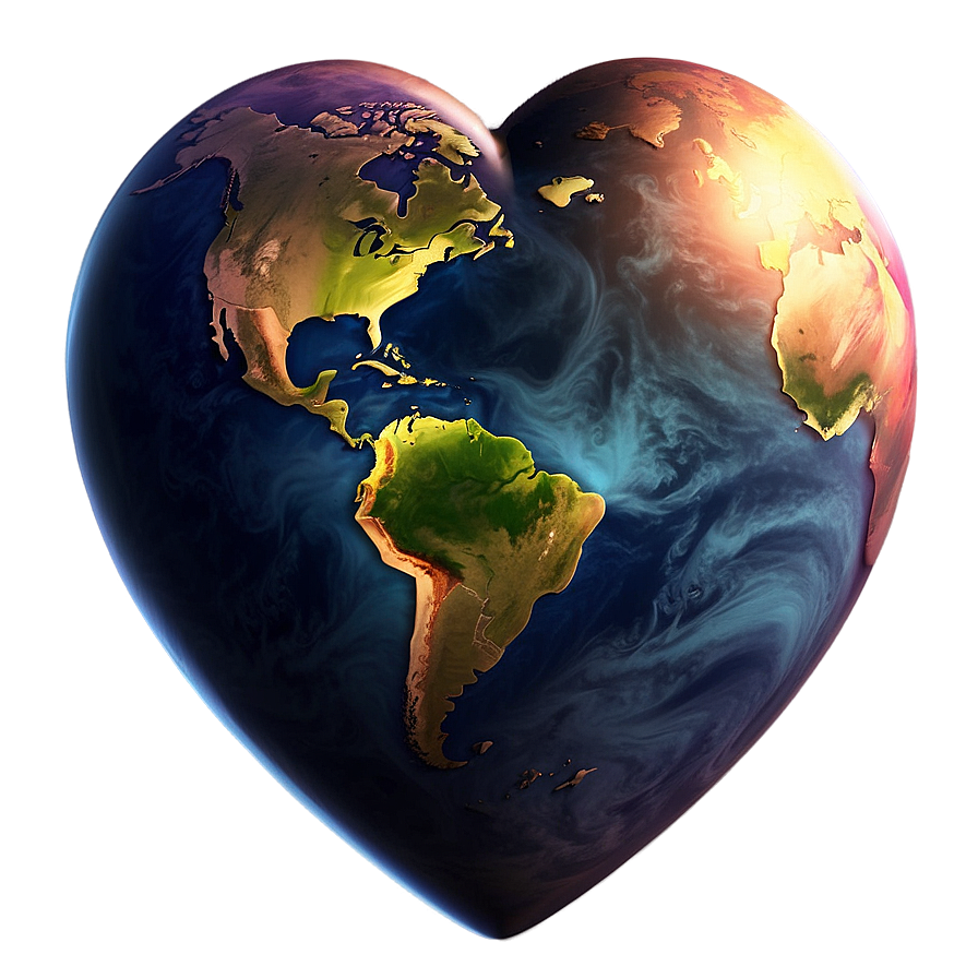 Heart Planet Universe Png Vkf PNG Image