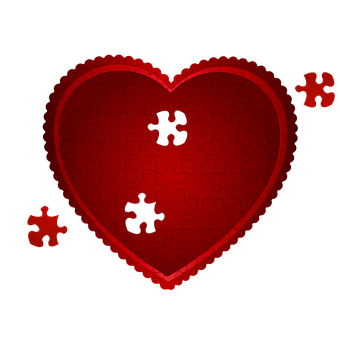 Heart Puzzle Missing Pieces PNG Image