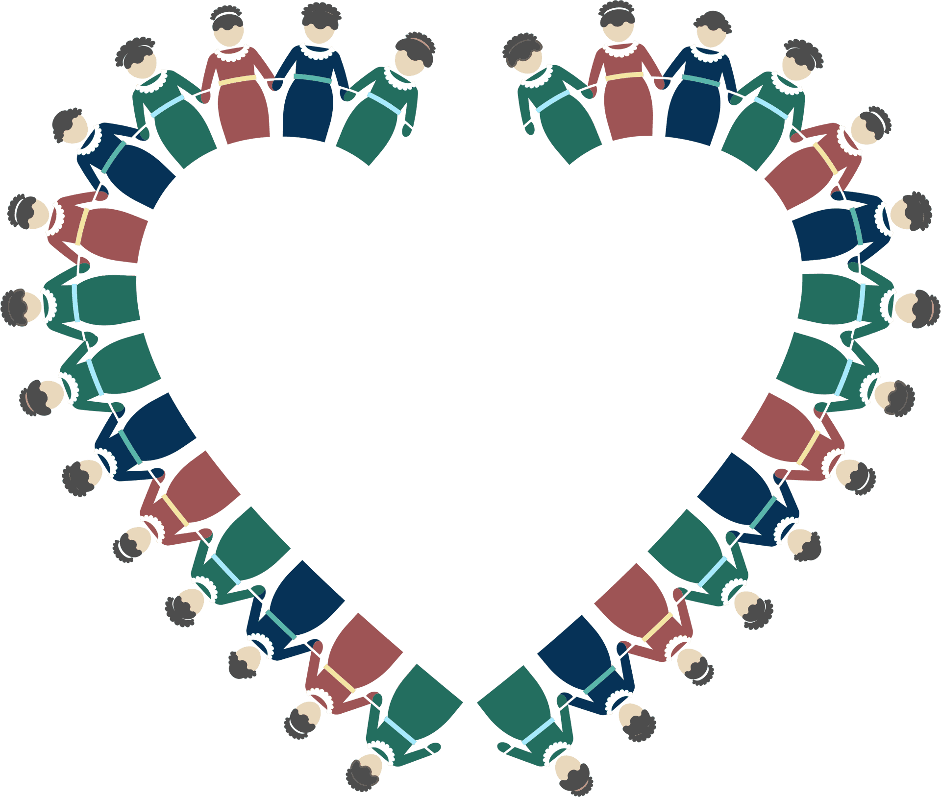 Heart Shape Unity Clipart PNG Image