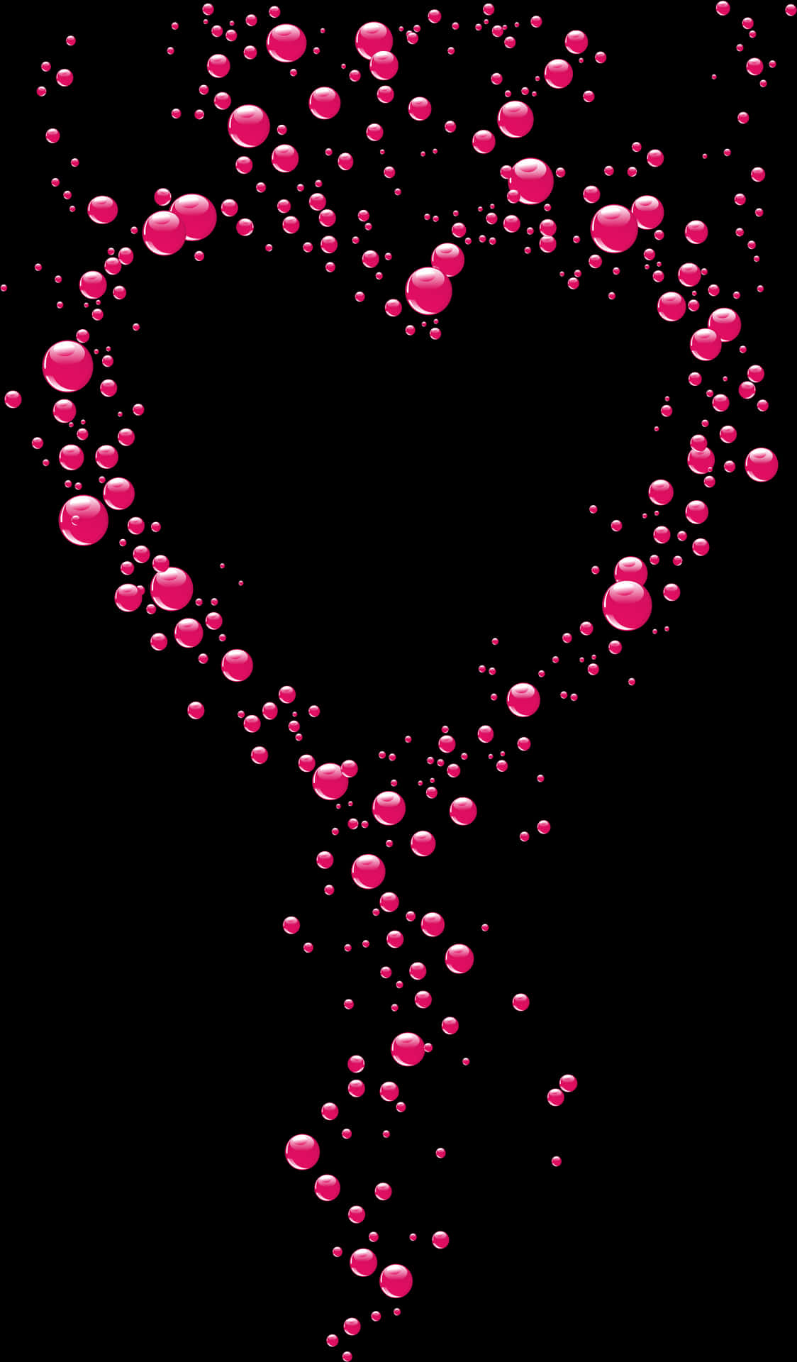 Heart Shaped Bubble Trail PNG Image