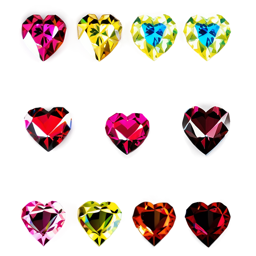 Heart Shaped Diamonds Png 05242024 PNG Image