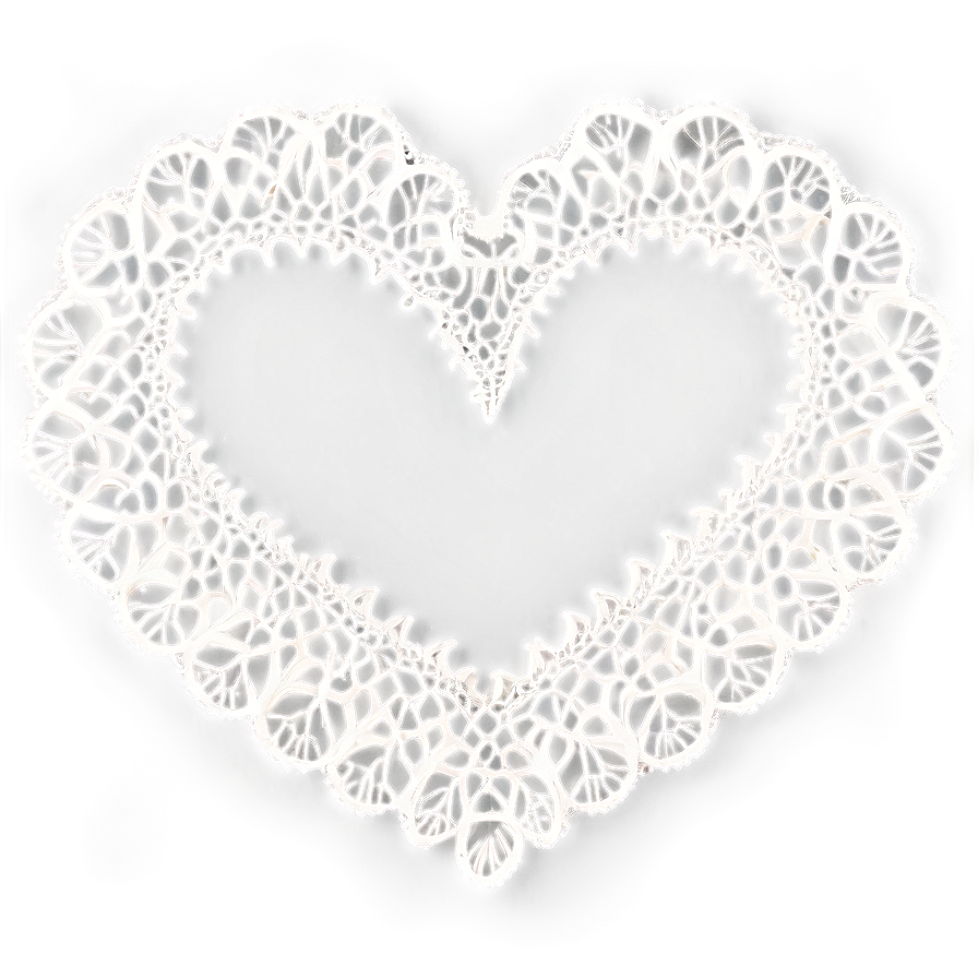 Heart-shaped Doily Png 06122024 PNG Image