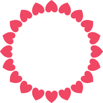 Heart Shaped Frame Black Background PNG Image