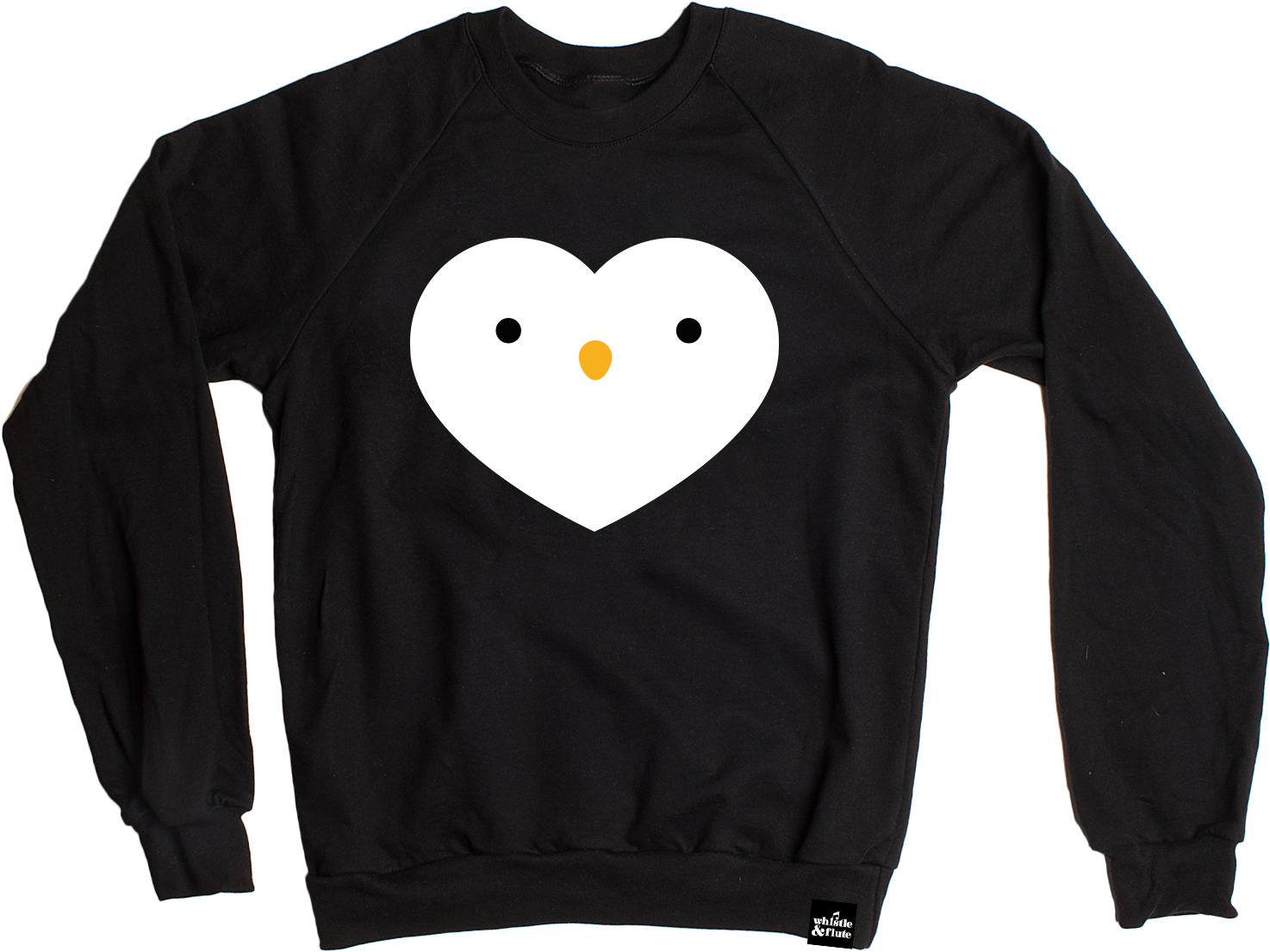 Heart Shaped Penguin Sweatshirt PNG Image