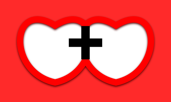 Heart Shaped Sunglasses Graphic PNG Image