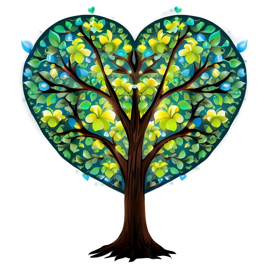 Heart Tree Design Png Cyb PNG Image