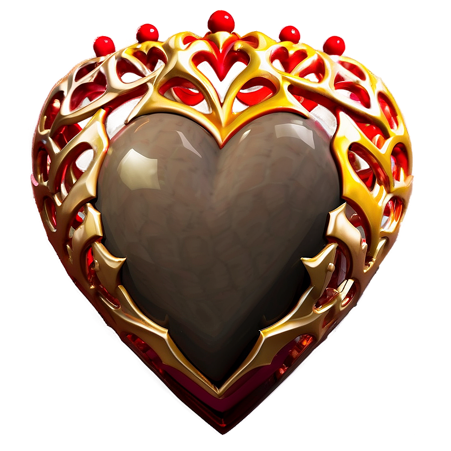 Heart With Crown Png C PNG Image