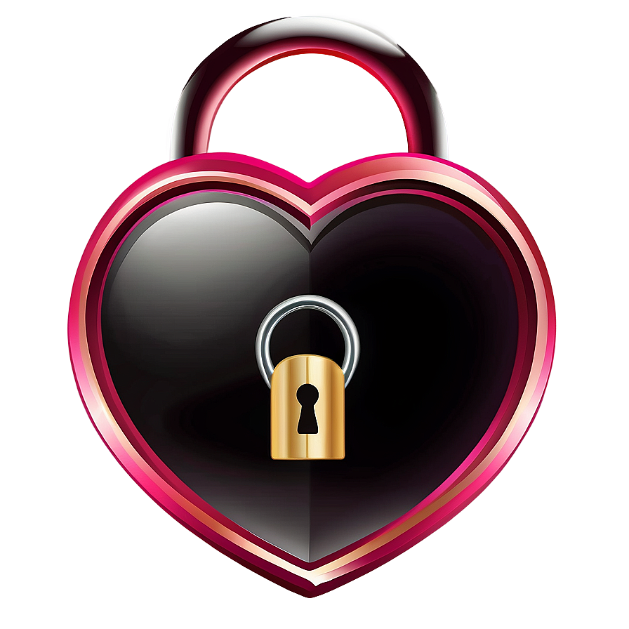 Heart With Lock Clipart Png Msk PNG Image