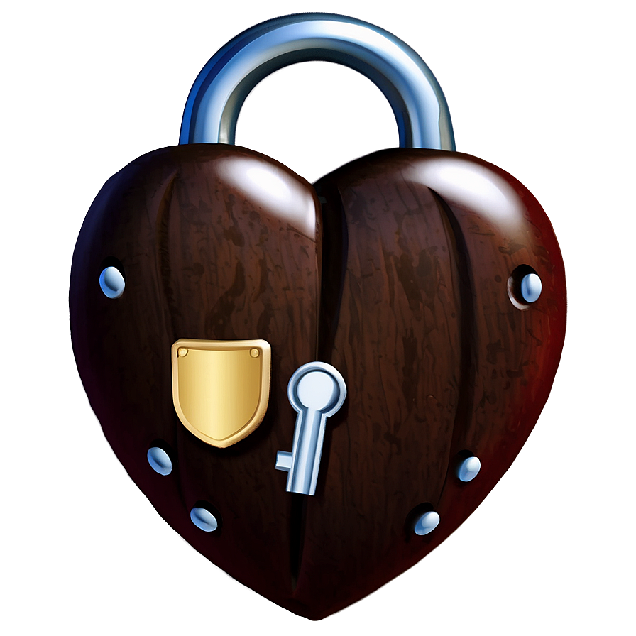 Heart With Lock Emoji Png Graphic Iqu PNG Image