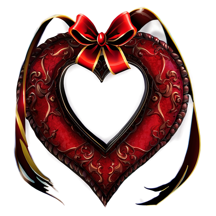 Heart With Ribbon Artwork Png 83 PNG Image