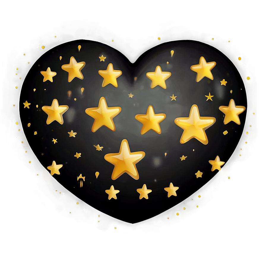 Heart With Stars Emoji Png Illustration 62 PNG Image