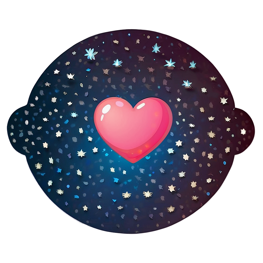 Heart With Stars Emoji Png Illustration Lsc57 PNG Image