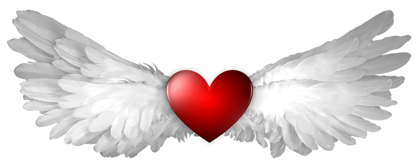 Heart With Wings_ Artistic Concept PNG Image