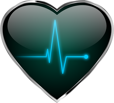 Heartbeat In Heart Icon PNG Image