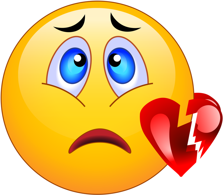 Heartbroken Emoji Expression PNG Image