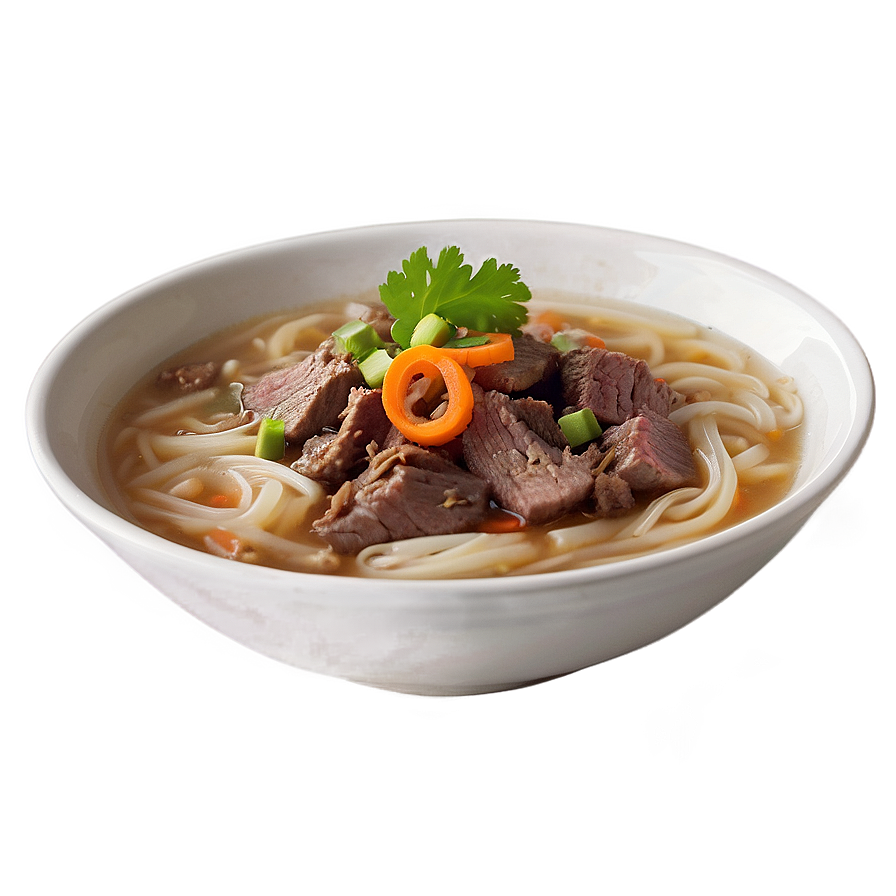 Hearty Beef Noodle Soup Png Bwg44 PNG Image