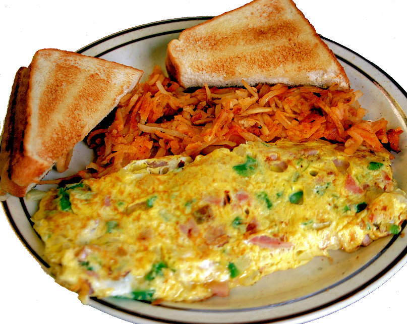 Hearty Omelette Breakfast PNG Image