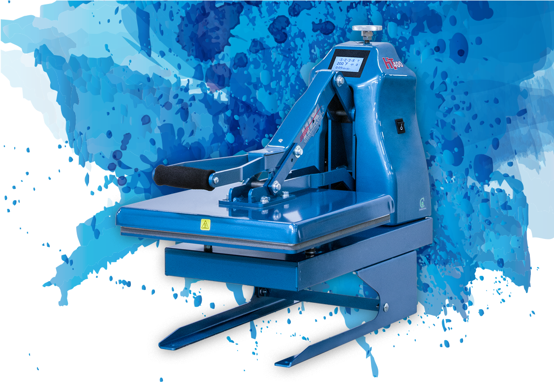 Heat Press Machine Watercolor Backdrop PNG Image