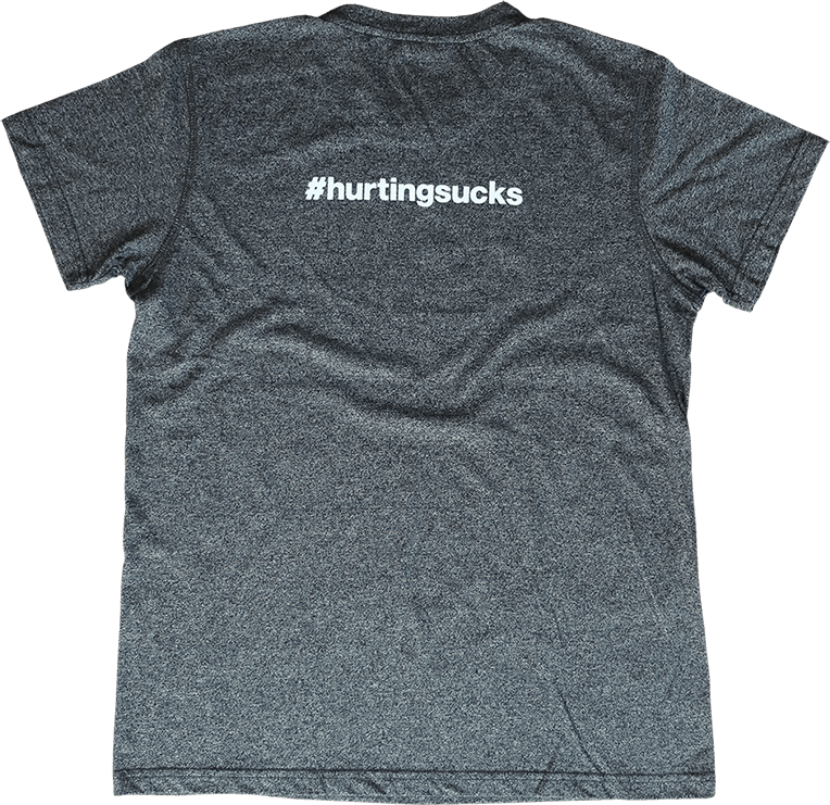 Heather Gray Shirt Hurting Sucks Hashtag PNG Image