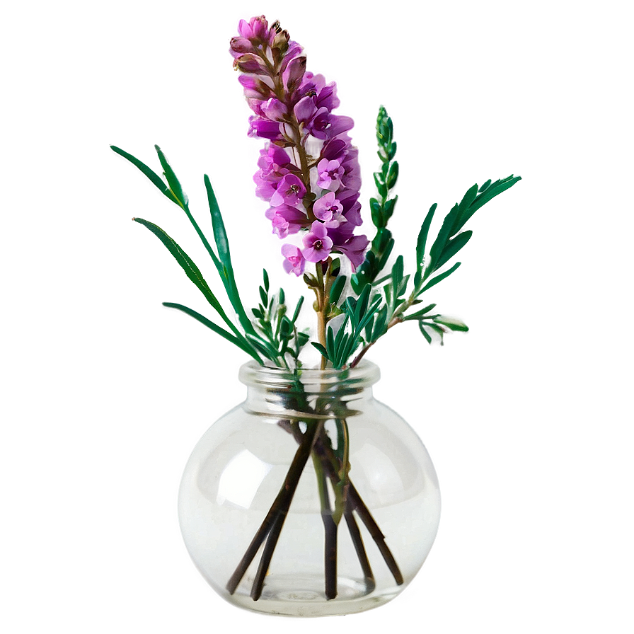 Heather In Vase Png Bgd60 PNG Image