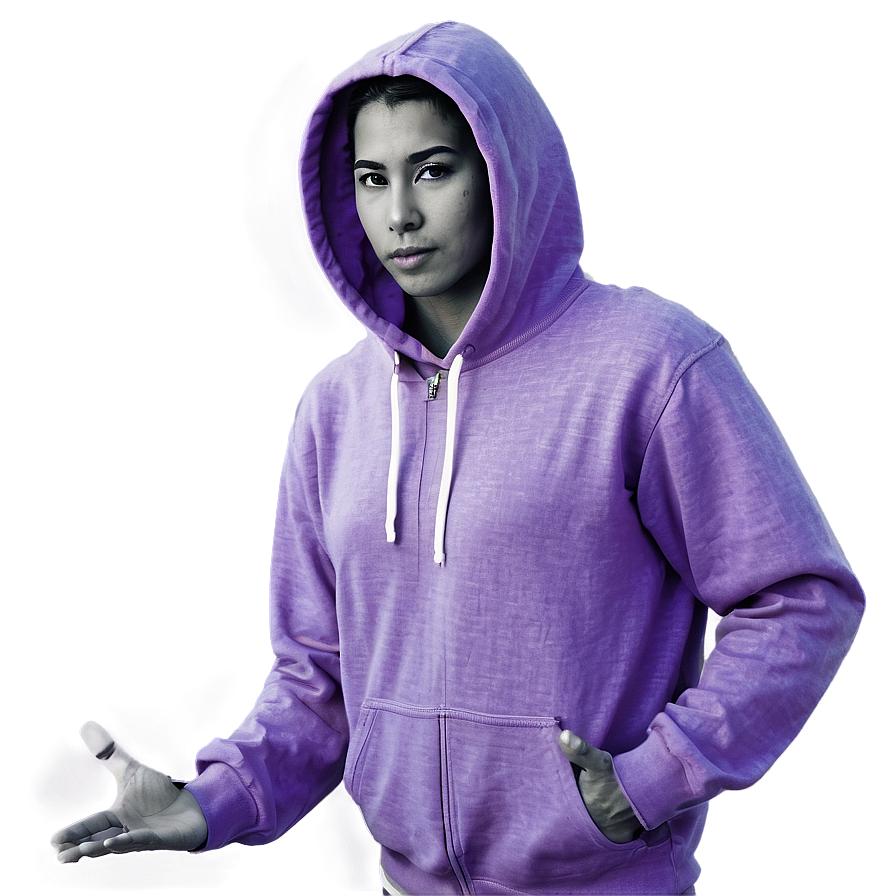 Heather Purple Hoodie Template Png Qkl PNG Image