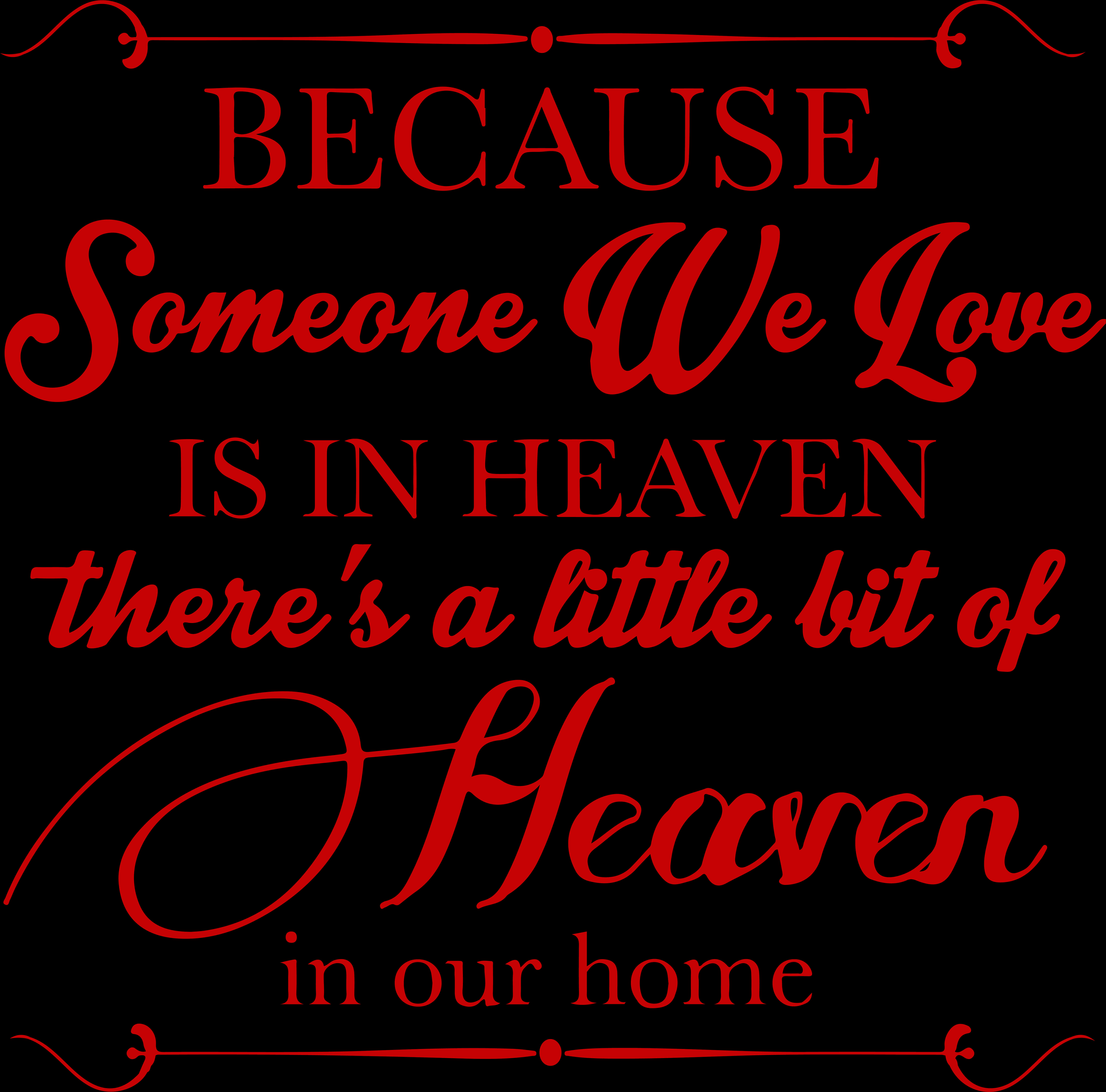 Heaven In Our Home Love Quote PNG Image