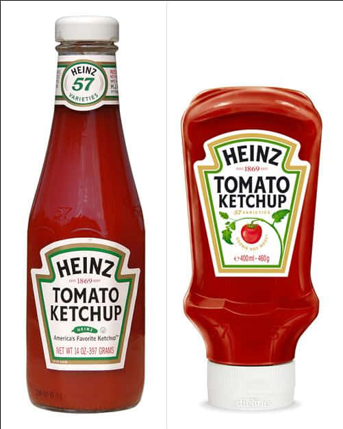 Heinz Ketchup Bottles Comparison PNG Image