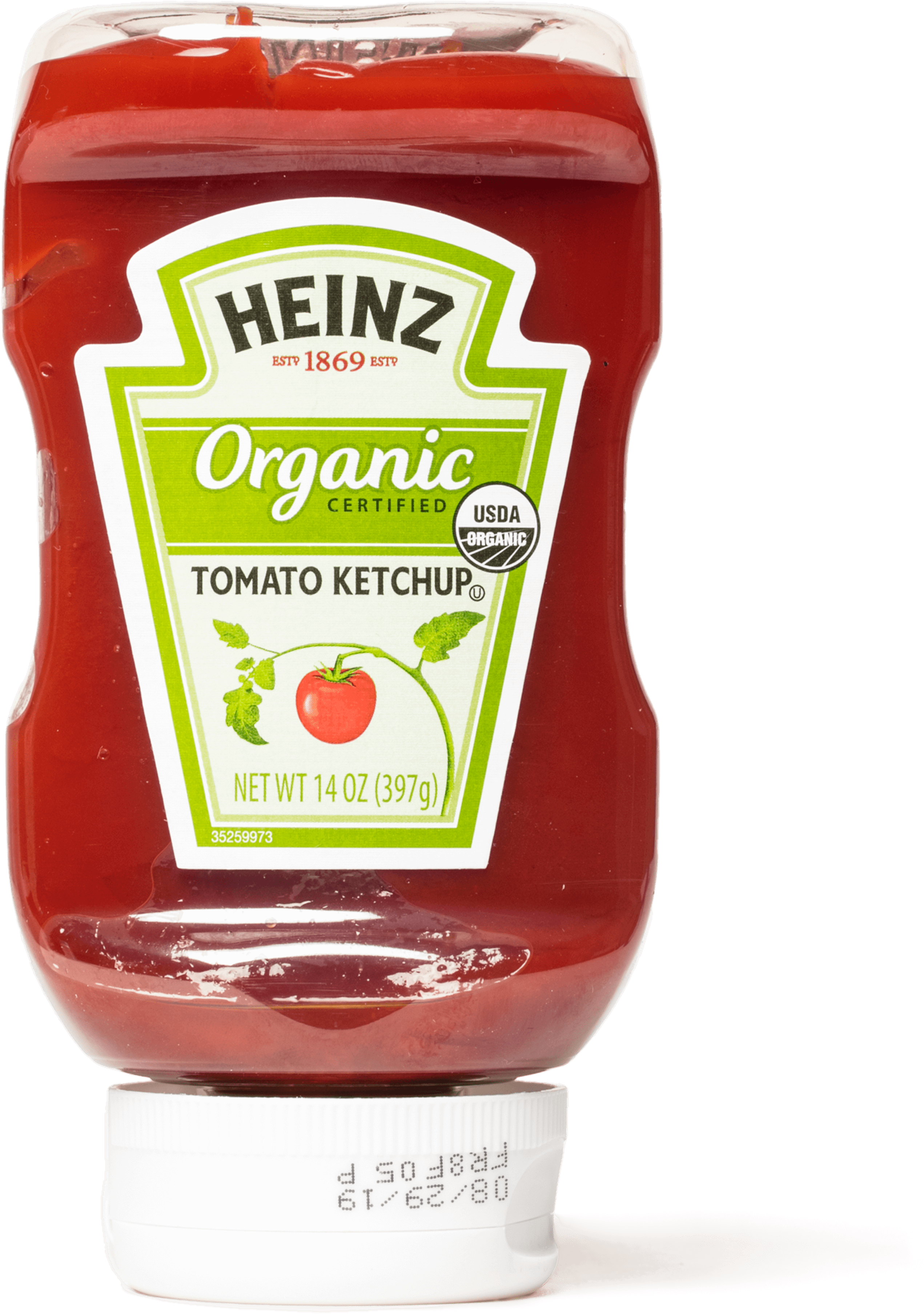 Heinz Organic Tomato Ketchup Bottle PNG Image