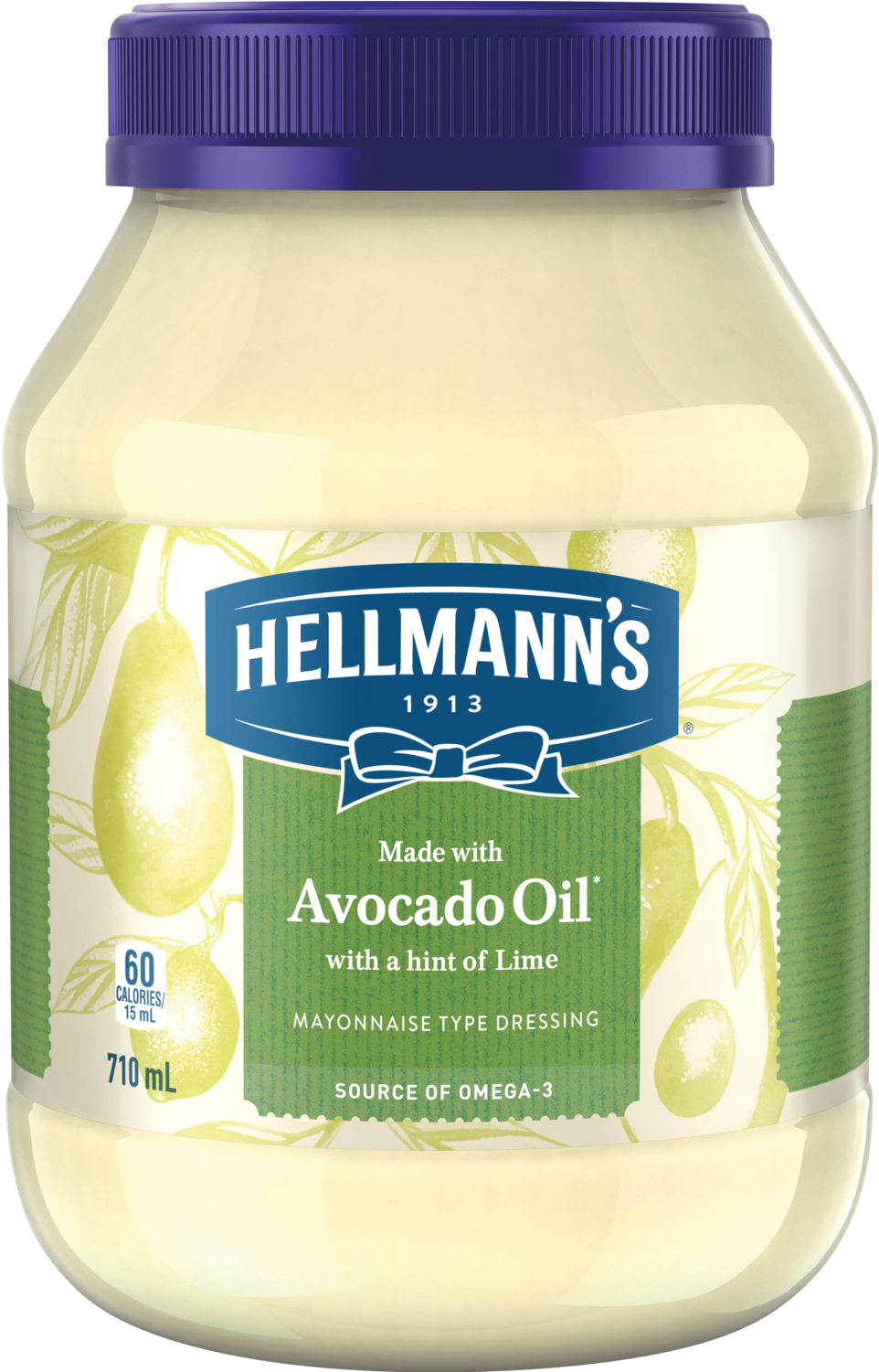 Hellmanns Avocado Oil Mayonnaise Jar PNG Image