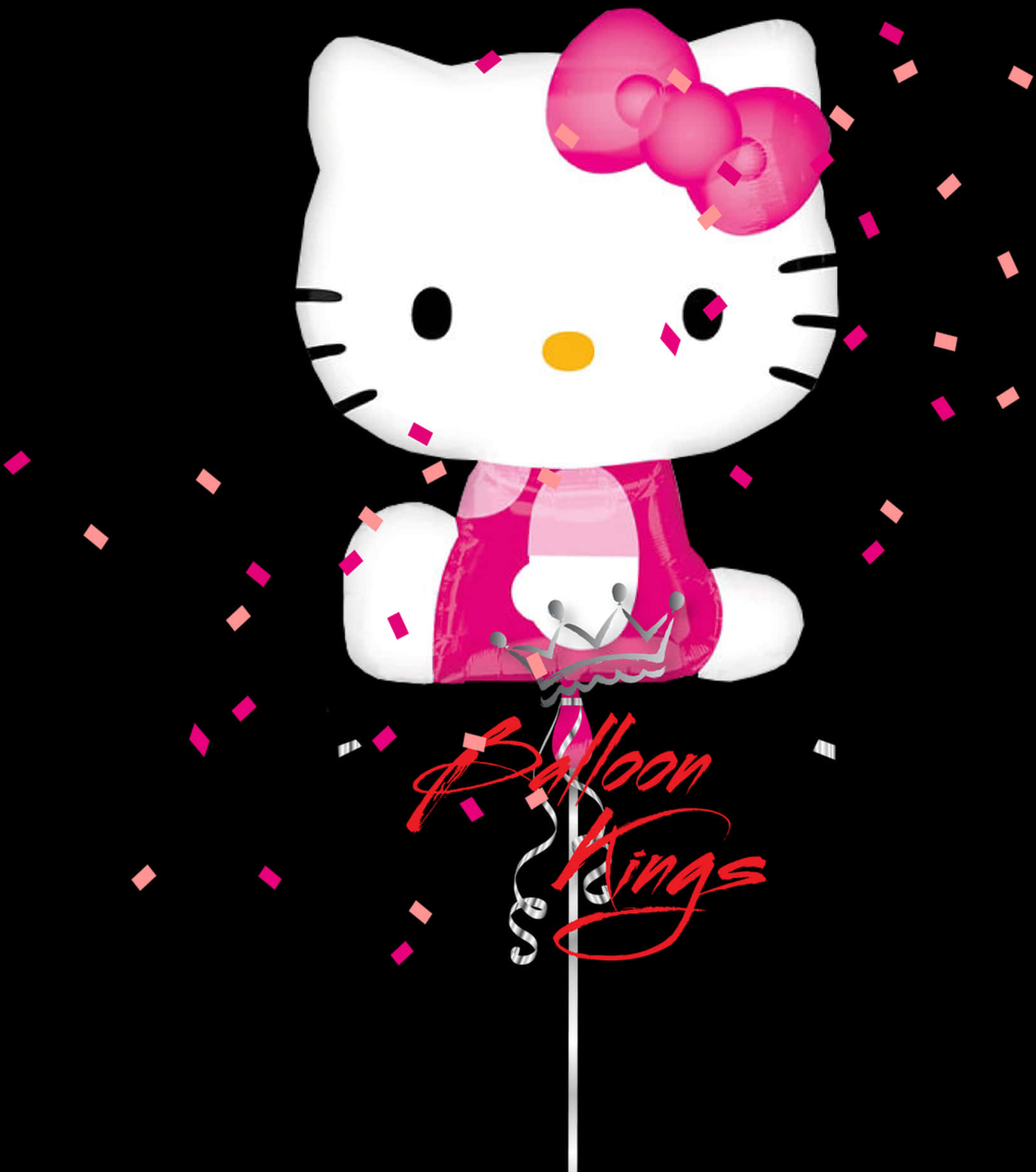 Hello Kitty Balloon Celebration PNG Image