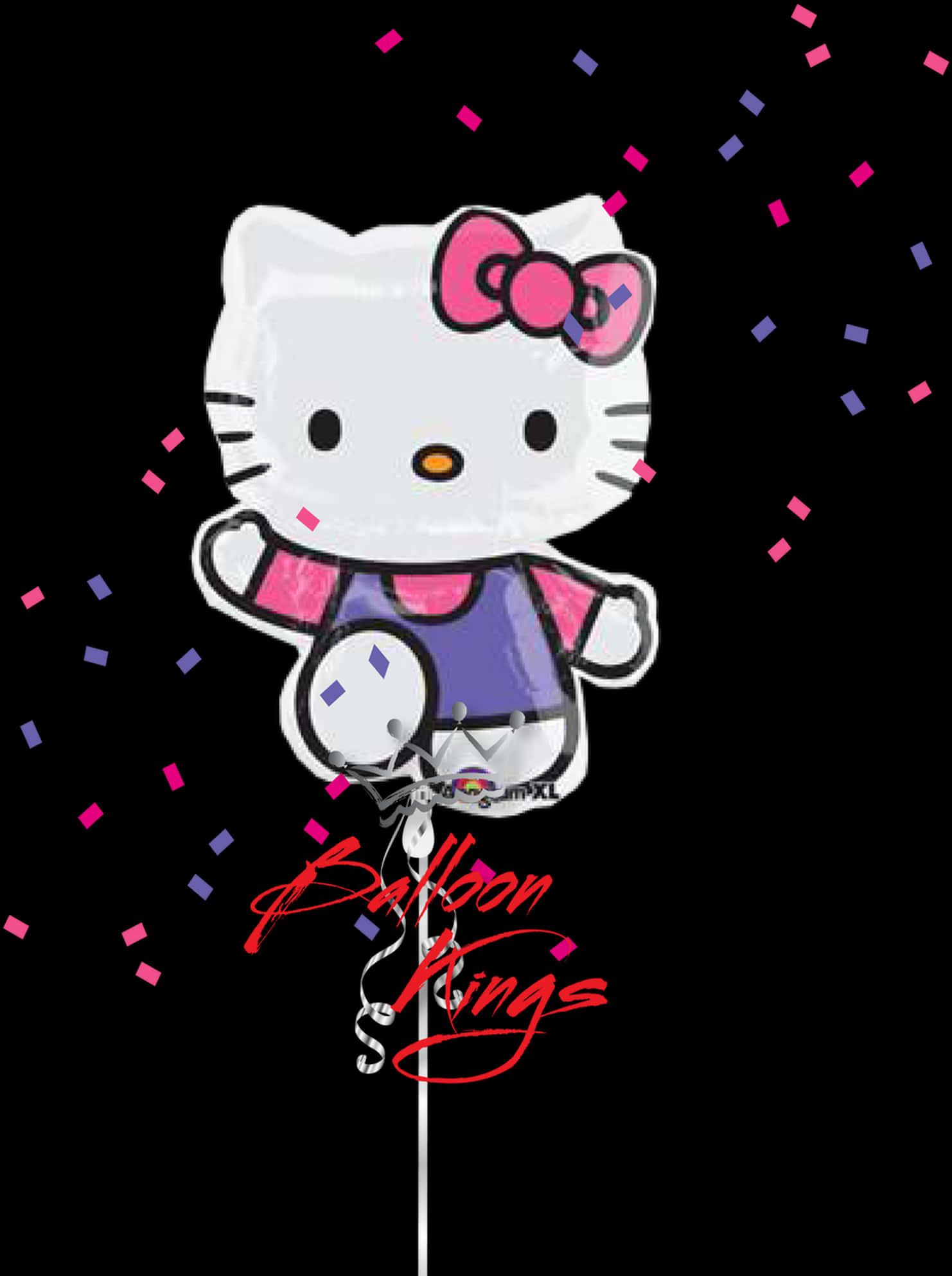 Hello Kitty Balloon Celebration PNG Image