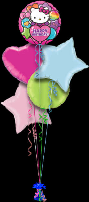 Hello Kitty Birthday Balloons PNG Image