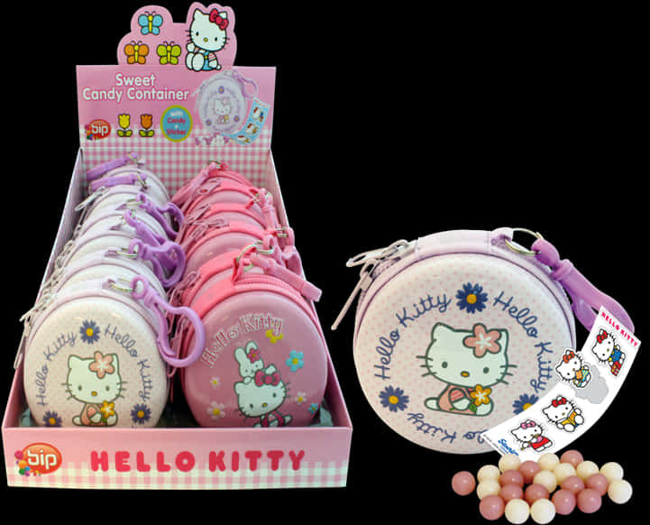 Hello Kitty Candy Containers Birthday Theme PNG Image