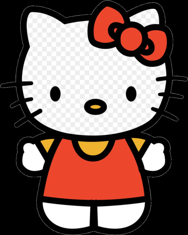 Hello Kitty Classic Pose PNG Image